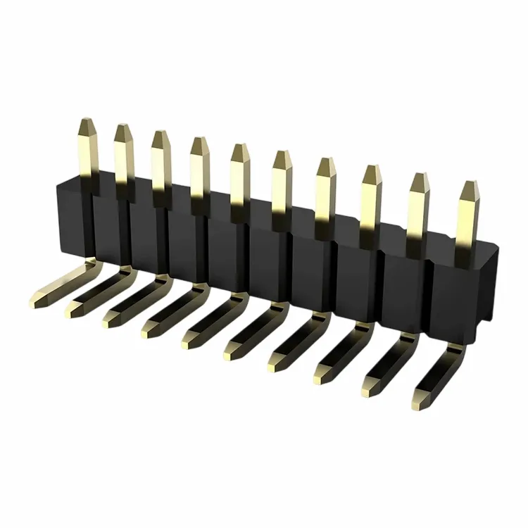 1,0 mm pin koptekst enkele rij rechtshoek dip