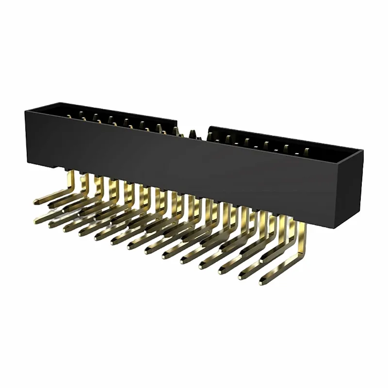 1,27 mm doos koptekst dubbele rij rechts hoek dip