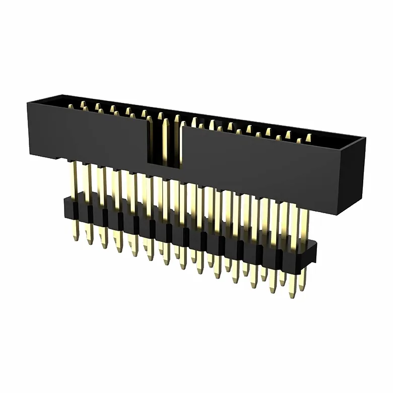 1,27 mm doos koptekst dubbele rij rechte stapelaar