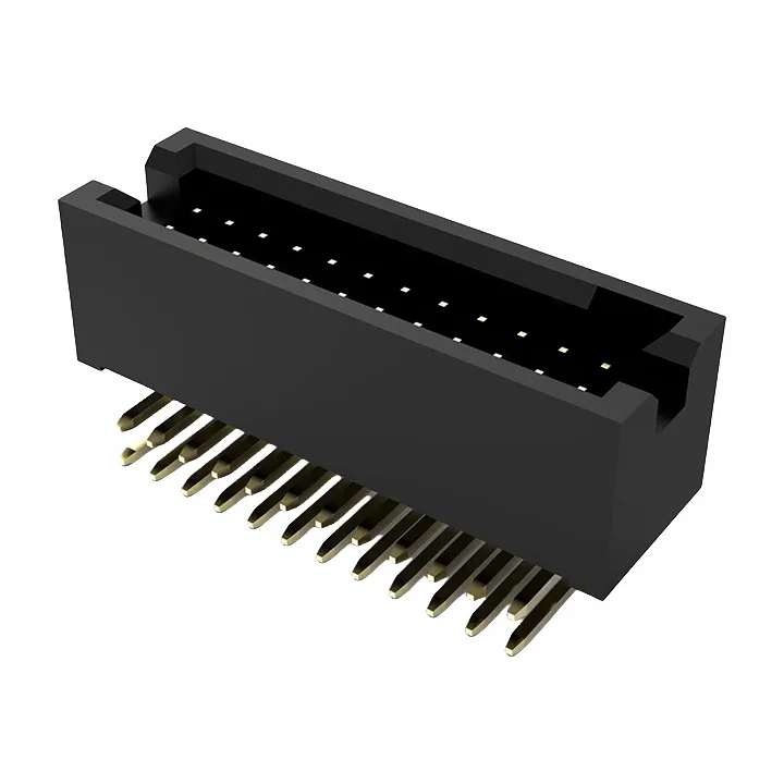 1,27 mm doos koptekst mannelijke dubbele rij rechts hoek dip2