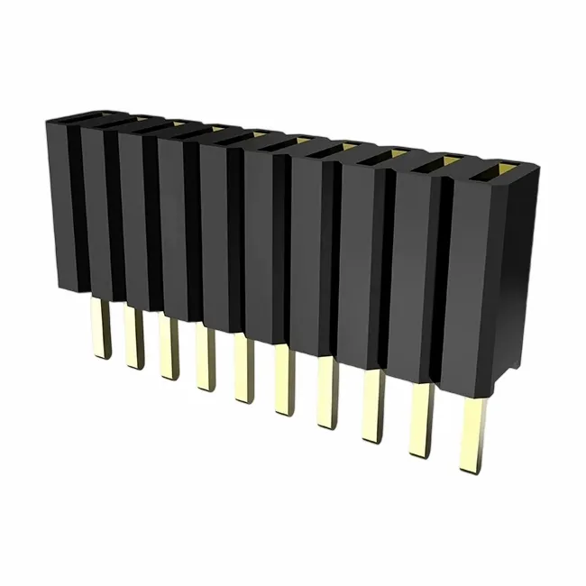 1.27x2.54 mm vrouwelijke koptekst dubbele rij dip