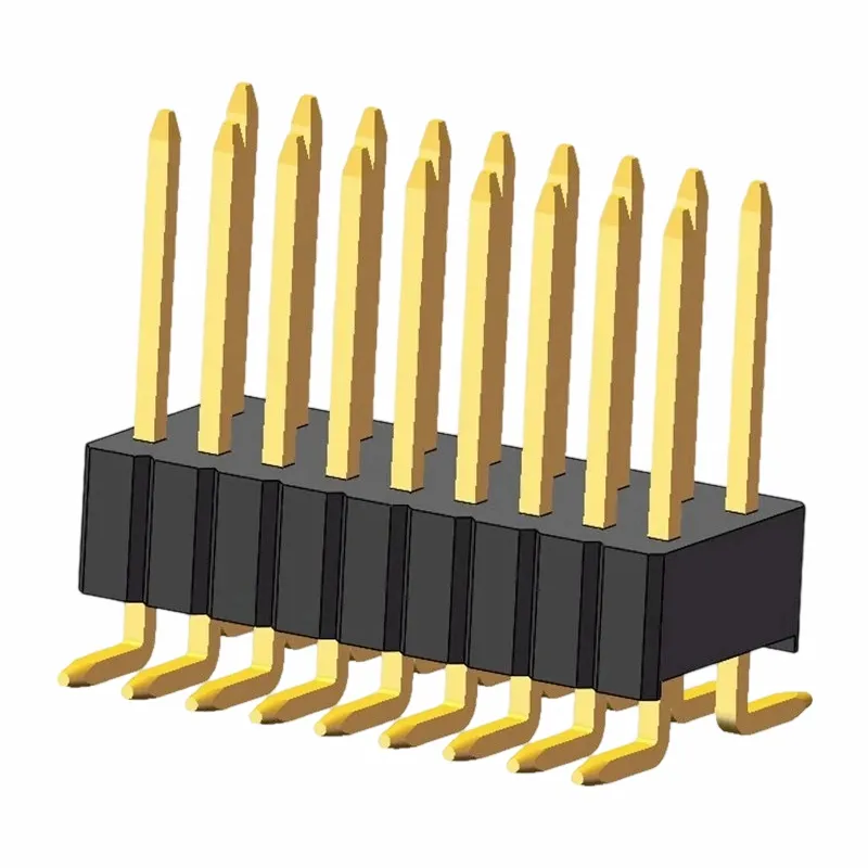 1.27x2.54 mm pin header dubbele rij smt3