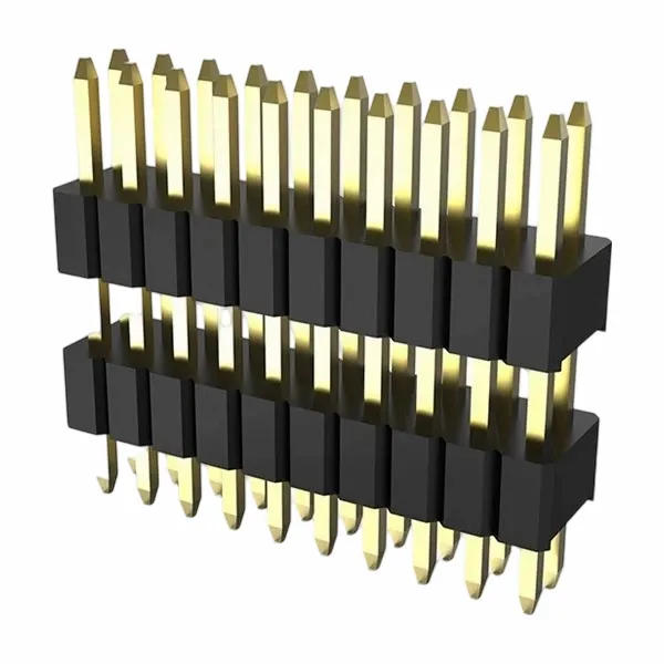 2,54 mm pin koptekst dubbele rij recht