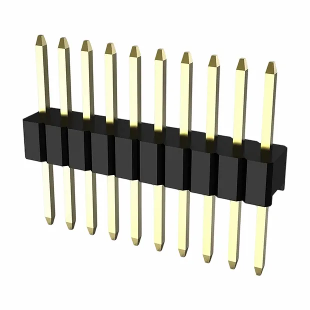 2,54 mm pin koptekst enkele rij recht